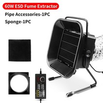 국소배기장치 Luxianzi 16305060w 솔더 아이언 연기 흡수기 세트 필터 스폰지가있는 흡연 악기 euusuk 플러그 esd fume extractor kit, lxz920101c, 영국