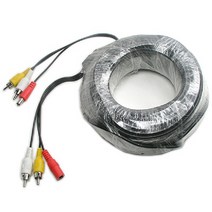 PGM*^몰Coms CCTV 케이블 30m - 2RCA + DC 5.5 전원 검정색 CCTV악세사리 보안TV CCTV부품 CCTV용품 CCVT카메라 감시카메라^^췤pgm, a^^옵션없슴