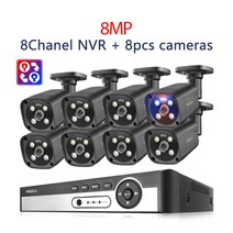 무선홈캠 강아지홈캠 PTZ카메라 IP카메라 홈캠 펫캠 MISECU UHD POE 보안 시스템 야외 8MP 얼굴 감지 H265 CCTV 레코드 감시 보호 키트 8CH 4K P2P, 15.3T  8CH NVR AND 8PCS CAM