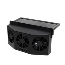 미니 환풍기 창문형 태양열 구동 자동차 쿨러 창 라디에이터 배기 팬 auto air vent 라디에이터 팬 환기 라디에이터 냉각 시스템 자동차, 블랙