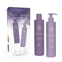 Innersense Organic Beauty 내추럴 브라이트 + 밸런스 퍼플 토닝 샴푸 컨디셔너 밸류 듀오 | 무독성 동물 실험을 하지 않은 헤어케어 (295 7ml(10온스)