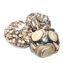 오꿈 천연 나무조각 1kg, 1봉, 35 대나무링 중 약250입 500g