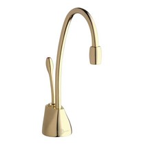 InSinkErator F-GN1100SN 컨템포러리 인스턴트 온수 디스펜서 수도꼭지 새틴 니켈198916, Hot Only, French Gold