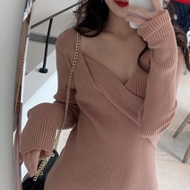 브이니트원피스 가을겨울 교차 브이넥 이너웨어 힙랩 스윗 숲 2693229813