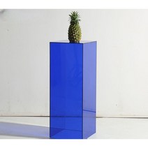아크릴 소품 받침대 투명진열대 전시대 디피 스탠드 상품전시대 4color, C. 투명진열대 블루/30x30x80cm