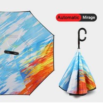 골프 스포츠 우산 2022 핫 접이식 긴 생크 더블 틀 반전 된 Wind프로of 역방향 C 후크 남성 남자 자동차 차량용