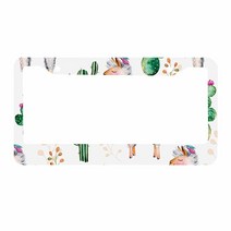 Nicokee 수채화 자연 풍경 꽃 장식 번호판 프레임 식물 허브 정원 장면 다채로운 봄 꽃잎 자동차 태그 커버 알루미늄 홀더 남성 여성용, 12 x 6 Inch_Multi-0013