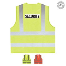 TCU-019 SECURITY 보안요원 안전조끼 (인쇄변경가능), TLD403-형광연두