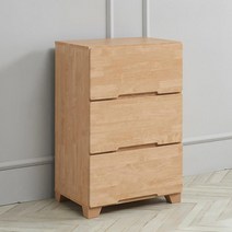 아파트 안방 북유럽 3단 수납 우드 서랍장(50cm) 아이방 깊은 모던 와이드, 고무나무무늬