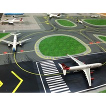 여객기 비행장 활주로 도형 모형 도면 비행기, 디자인2 장식품 2개 포함)장식품 16cm