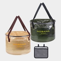 (엉클팩토리) 캠핑 설거지통 건조 그물망 가방 바구니 세트, 그린