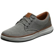 Skechers 남성용 모레노 캔버스 옥스포드 신발 베이지 스케쳐스