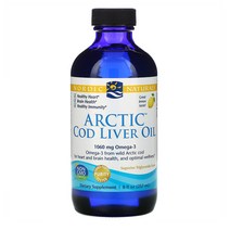 Nordic Naturals 노르딕 네츄럴 아크틱 코드 리버 오일 레몬 Arctic Cod Liver Oil Lemon 237ml, 1, 1개