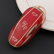 명품차키케이스 bmw디스플레이키 벤츠차키 2022 새로운 테슬라 자동차 키 케이스 액세서리 모델 3 / Y 스마, 10 without keychain E1