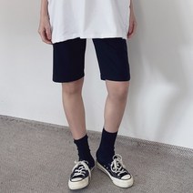 코폴 남녀공용 트레이닝 편안한 밴딩 면 반바지tot