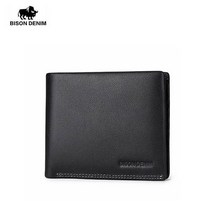 바이슨데님 BISON DENIM 남자 수제 소가죽 얇은 슬림 반지갑 N4538-3B