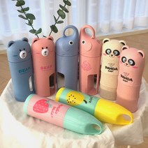 휴대용 여행용 어린이집 칫솔 치약 통 케이스 모음, 코끼리 칫솔통 아이보리, 1개