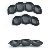 현모양처 완두콩 디자인 멜라민 3칸 4칸 종지 앞접시 1p, 01완두콩 (퓨전토기) DS-5426 4칸