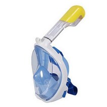 프리 다이빙 마스크 잠수경 카메라 잭이 있는 한 튜브 수중 촬영용 야외 스노클링, 파란+L/XL