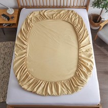 라지킹침대 탄성 밴드가 있는 100% 면 장착 침대 시트 단색 안티-슬립 조절 가능한 매트리스 커버 싱글 더블 킹 퀸 베드, 낙타, 150x200x30cm