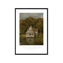 (완제품 액자) (낭만주의 미술 존 컨스터블 13작품) 더윤 캔버스 모던 명화 풍경화 인물화 인테리어 그림 메탈프레임 액자, 올스포드 홀 뒤의 숙소, 블랙