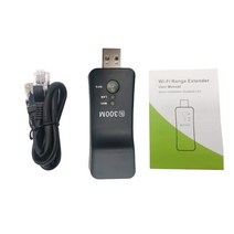 데스크탑무선랜카드 와이파이동글 usb랜카드 데스크탑와이파이 무선 USB 유니버설 300Mbps 스마트 TV 와이파이 리피터 어댑터 스틱 이더넷 네트워크 소니 LG 용, [01] Black