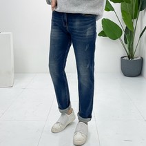 프롬엘 남자 겨울 피치 기모 워싱 스판 히든밴딩 일자핏 청바지(3COLOR)