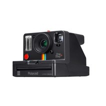 즉석카메라 필름 호환 폴라로이드 오리지널 원스텝+ 화이트 블랙 레인보우 카메라와 i-type 600 필름 블루투스가 휴대폰과 연결되어 있습니다., 카메라