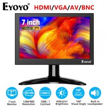 휴대용 모니터 노트북 듀얼 터치 포터블 Eyoyo-7 인치 소형 HD LCD 모니터 휴대용 1280x800 16:10 IPS 화면, 02 8 Inch Monitor_04 EU 플러그