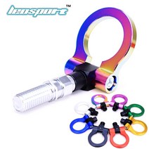 자동차견인고리 하트견인고리 견인로프 줄 후크 악세사리 스트랩 인테리어 차량용 jdm aluminium forge towing hook universal front tow bar, jp 블랙