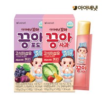 [아이배냇] 꼬마 끙아젤리 2종세트, 상세설명 참조, 끙아젤리 사과.포도 2종세트