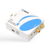 OREI 디지털-아날로그 오디오 컨버터 - 광학 SPDIF/동축 - RCA L/R 3.5mm 잭 헤드폰/스피커 출력 DA21, Digital to Analog Converter