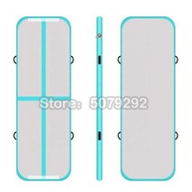 에어바운스 미니 에어 트랙 펌프 DWF 풍선 매트리스 13M 공기 바닥 트램펄린 가정용 체육관 매트 핫, 1x0.6x0.1m with pump, mintgreen cross line