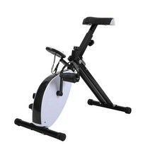 미니 실내 자전거 자기제어 소형 접이식 유산소 운동, 하얀색