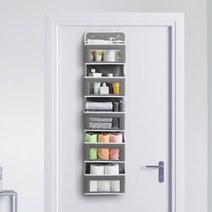 별나라 문걸이 5단 수납 정리 선반 보관함, 그레이, 1개