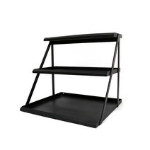 철제 미니 상품 선반 편의점 과자 빵 과자진열대 펜트리 마트매대 슈퍼마켓, 3단 테이블 선반【블랙】