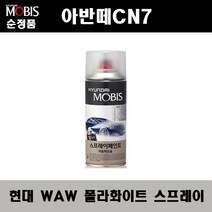 순정품 현대 올뉴 아반떼CN7 WAW 폴라화이트 스프레이 자동차 차량용 도색 카페인트, WAW 폴라화이트 스프레이(모비스)