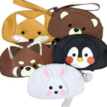 [채아트 가죽공예] 애니멀 파우치, 곰
