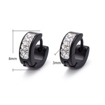 ESSFF 잘 생긴 멋진 다채로운 작은 후프 귀걸이 여성을위한 피어싱 스테인레스 스틸 서클 Earings 농구 펑, 06 BE0241