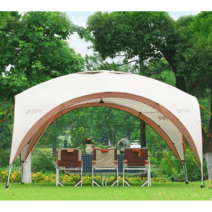 돔형텐트 캠핑 그늘막 쉘터 글램핑 가벼운 라운지 자외선차단, 기본, 라이트그레이 천막