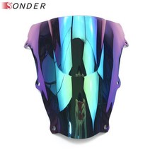오토바이 윈드스크린 바람막이 윈드 실드 디플렉터 더블 버블 스즈키 sv650 sv650s 2003-2012 sv1000 sv1000s 2003-2008 sv 650 4, 이리듐