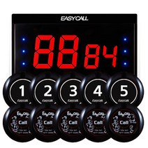 이지콜 호출벨 + 수신기 세트 (번호표 공짜) 올블랙, 1) EY-2001 모니터 + 호출벨 블랙 3개
