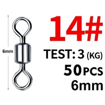 삼각도래 t형 삼각 핀 도레 안전 스냅 솔리드 링이 있는 볼 베어링 회전 고리 잉어 낚시 액세서리 50PCs/, Color 14