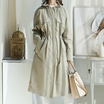 베이지 네이비 봄 후드 스트링 야상 바바리 청담동 며느리룩 엄마옷 선물 백화점 의류