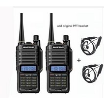 무전기 방수무전기 캐릭터 무전기 2022 샤오미무전기 자전거무전기 워키토키 아마추어무전기 방수 uv-9r 플러스 baofeng 10w 무선 cb 라디오 장거리 워키 토키 100km, 협력사, 2 PC 헤드셋