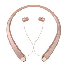 HBS910 휴대용 스포츠 블루투스 헤드셋 매다는 목 무선 4.1 인이어 하드 행잉 LG 아이폰 호환 샤오미용, 하나, [02] 분홍색