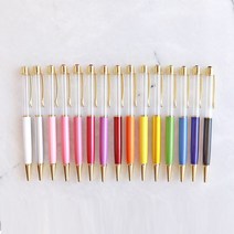 하바리움 큐빅볼펜 보석 선물용 심플한 볼펜 핑크, 1개, 색상