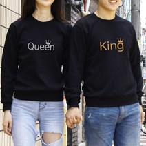 빈스패밀리 킹앤퀸커플맨투맨 커플티
