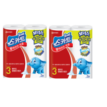 크리넥스 스카트 빨아쓰는 키친타올 63매X2롤X2팩(총4롤)