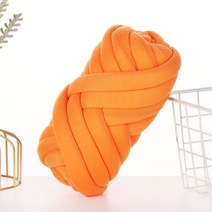 떨샵 자이언트얀 뜨개실 가방 만들기 DIY 패브릭 벨벳, 1kg, 기본-오렌지